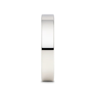 STOCKTON Flat Style White Tungsten Ring - 2mm - 12mm - Larson Jewelers