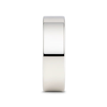 STOCKTON Flat Style White Tungsten Ring - 2mm - 12mm - Larson Jewelers
