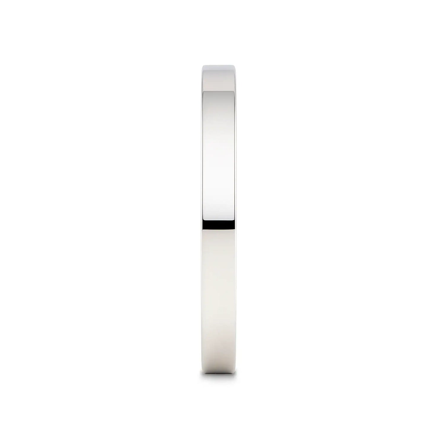 STOCKTON Flat Style White Tungsten Ring - 2mm - 12mm - Larson Jewelers