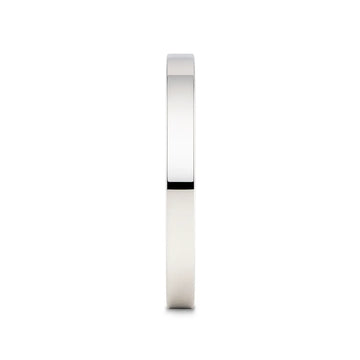 STOCKTON Flat Style White Tungsten Ring - 2mm - 12mm - Larson Jewelers