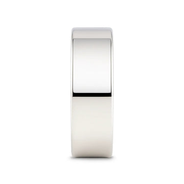 STOCKTON Flat Style White Tungsten Ring - 2mm - 12mm - Larson Jewelers