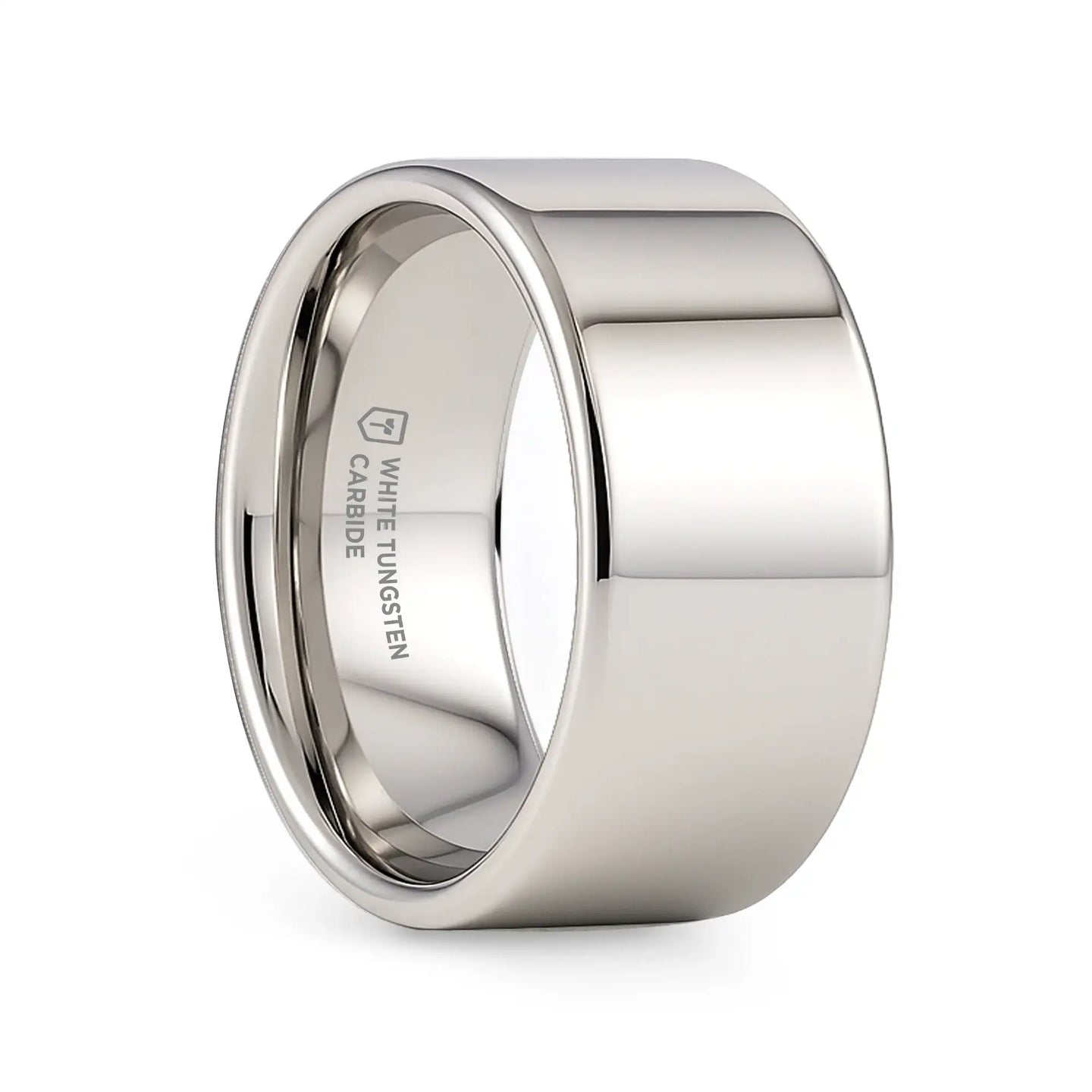 STOCKTON Flat Style White Tungsten Ring - 2mm - 12mm - Larson Jewelers