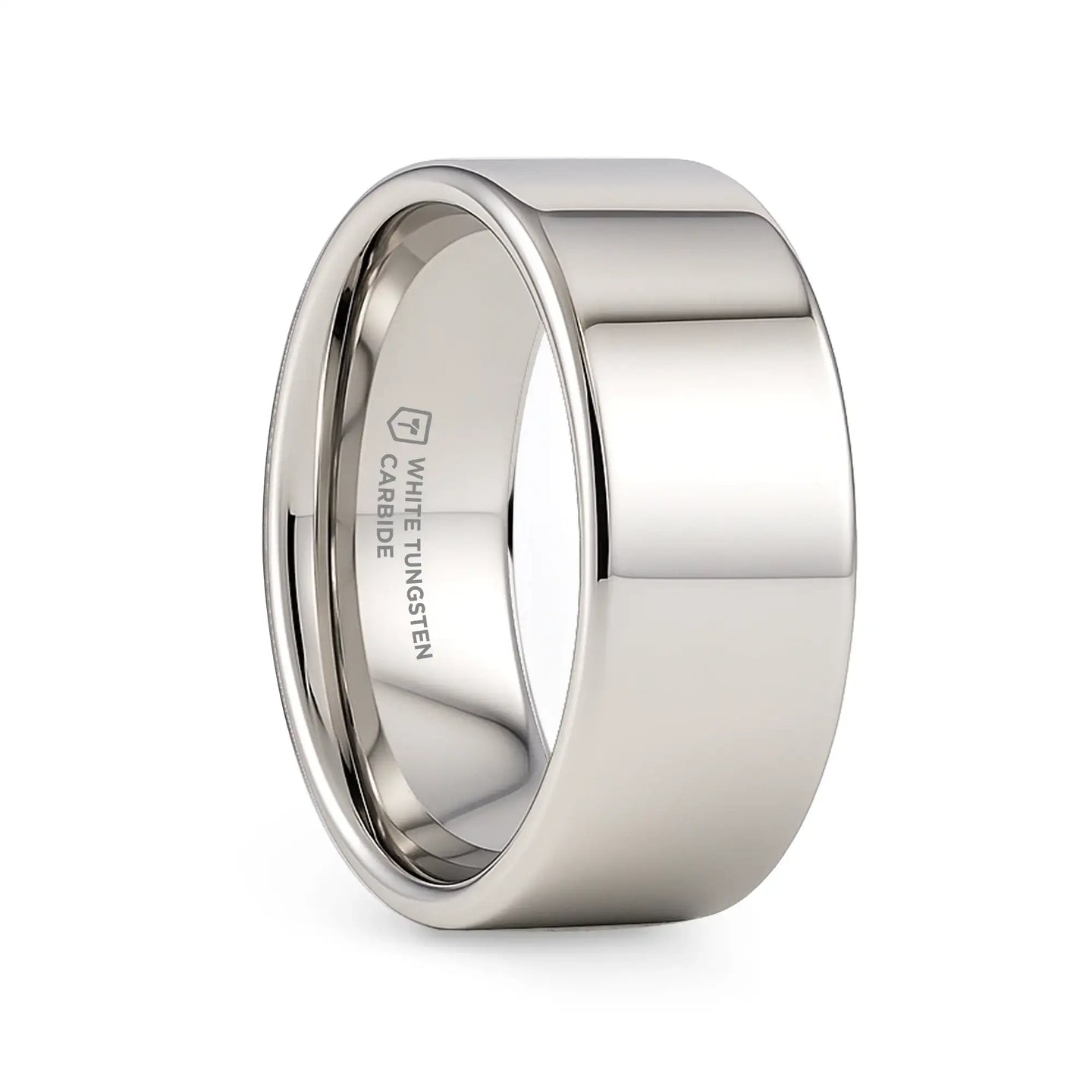 STOCKTON Flat Style White Tungsten Ring - 2mm - 12mm - Larson Jewelers