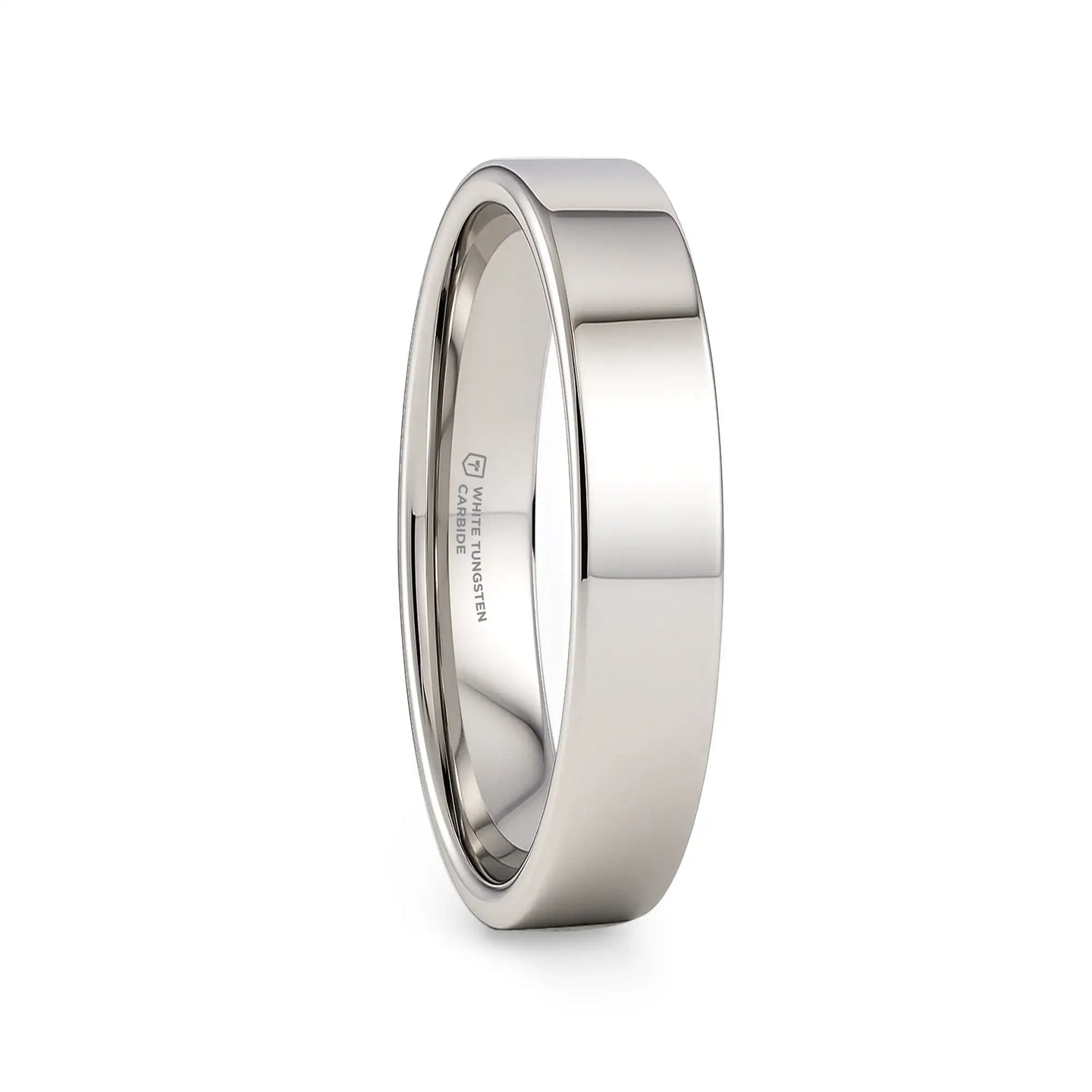 STOCKTON Flat Style White Tungsten Ring - 2mm - 12mm - Larson Jewelers