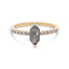 GRISEL 0.91ct 14K Gold Natural Marquise Salt & Pepper Diamond Engagement Ring