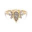 MORRISA 0.78 ct 14K Rose Gold Pear Natural Salt & Pepper Diamond Engagement Ring