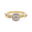 LUCIA 0.77 ct 14K Gold Pear Natural Salt & Pepper Diamond Engagement Ring