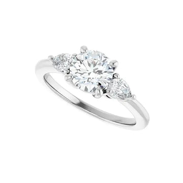 IDALIA Platinum Round Lab Grown Diamond Engagement Ring - Larson Jewelers