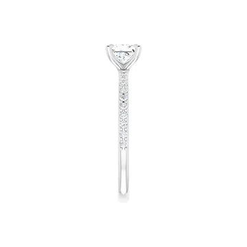 SADIE 14K White Gold Square Princess Cut Lab Grown Diamond Engagement Ring - Larson Jewelers