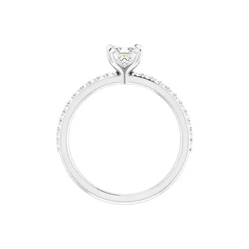 SADIE 14K White Gold Square Princess Cut Lab Grown Diamond Engagement Ring - Larson Jewelers