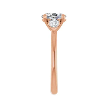 BUTTERCUP 14K Rose Gold Oval Lab Grown Diamond Engagement Ring - Larson Jewelers