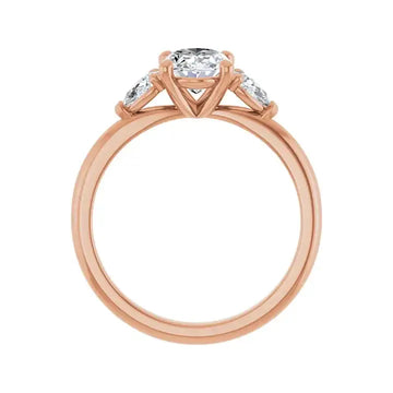 BUTTERCUP 14K Rose Gold Oval Lab Grown Diamond Engagement Ring - Larson Jewelers