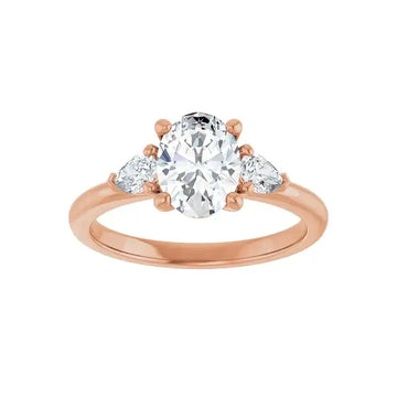 BUTTERCUP 14K Rose Gold Oval Lab Grown Diamond Engagement Ring - Larson Jewelers