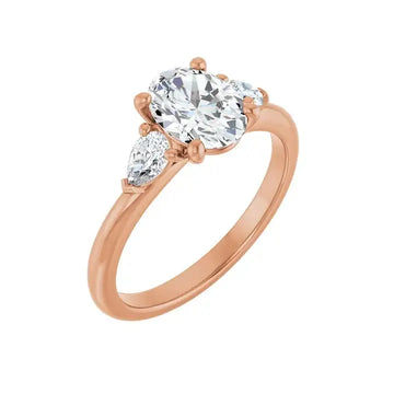 BUTTERCUP 14K Rose Gold Oval Lab Grown Diamond Engagement Ring - Larson Jewelers
