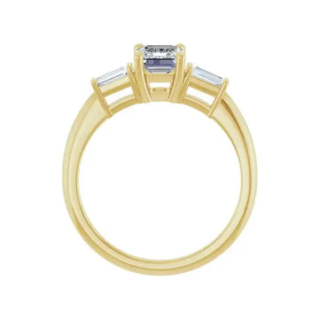 VIVIAN 14K Yellow Gold Emerald Cut Lab Grown Diamond Engagement Ring - Larson Jewelers
