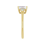 VIVIAN 14K Yellow Gold Emerald Cut Lab Grown Diamond Engagement Ring
