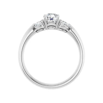 GILDA Silver Round Engagement Ring - Larson Jewelers