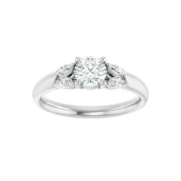 GILDA Silver Round Engagement Ring - Larson Jewelers