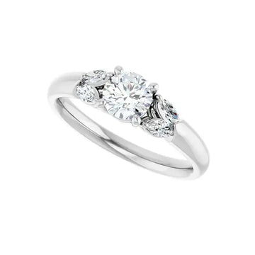 GILDA Silver Round Engagement Ring - Larson Jewelers