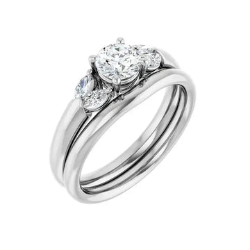 GILDA Silver Round Engagement Ring - Larson Jewelers