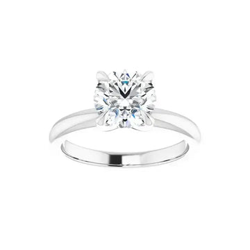 ORLA Platinum Round Lab Grown Diamond Solitare Engagement Ring - Larson Jewelers