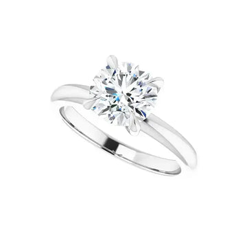 ORLA Platinum Round Lab Grown Diamond Solitare Engagement Ring - Larson Jewelers