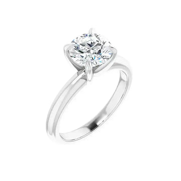 ORLA Platinum Round Lab Grown Diamond Solitare Engagement Ring - Larson Jewelers