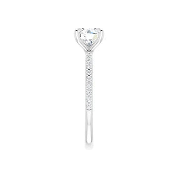 KIARA 14K White Gold Round Lab Grown Diamond Engagement Ring - Larson Jewelers