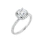 DAYSTAR Silver Halo Cushion Lab Grown Diamond Engagement Ring