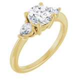 SALANA 18K Yellow Gold Round Lab Grown Diamond Engagement Ring