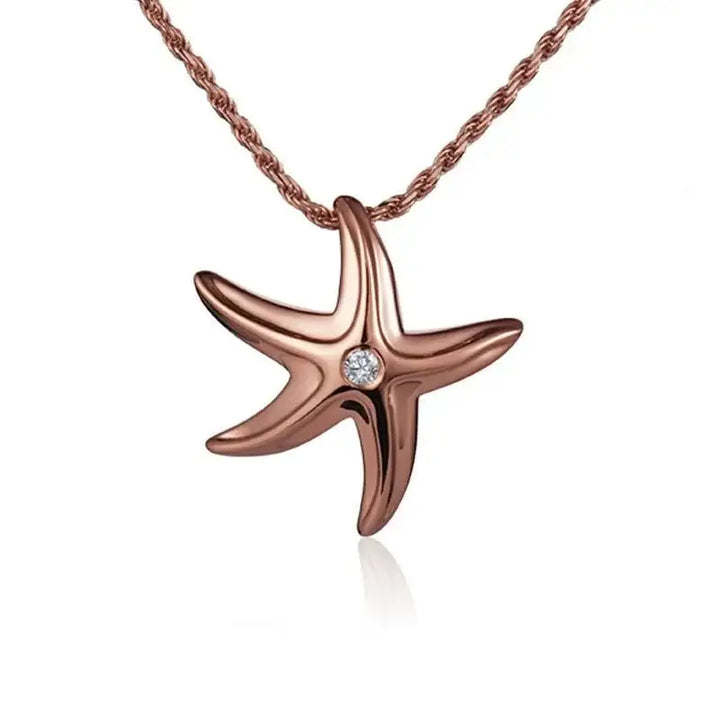 14K Rose Gold Starfish Pendant - Larson Jewelers