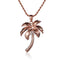 14K Rose Gold Palm Tree Necklace