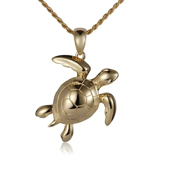 14K Yellow Gold Turtle Pendant - Larson Jewelers