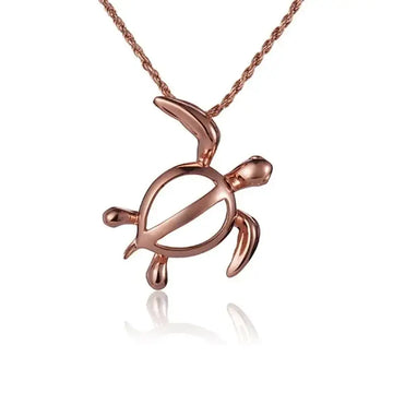 14K Rose Gold Honu Pendant - Larson Jewelers