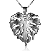 Sterling Silver Monstera Pendant