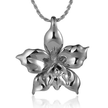 Sterling Silver Orchid Pendant - Larson Jewelers