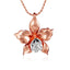 Pendentif Orchidée en or rose 14 carats