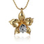 14K Yellow Gold Orchid Pendant