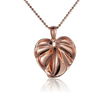 14K Rose Gold Anthurium Pendant - Larson Jewelers