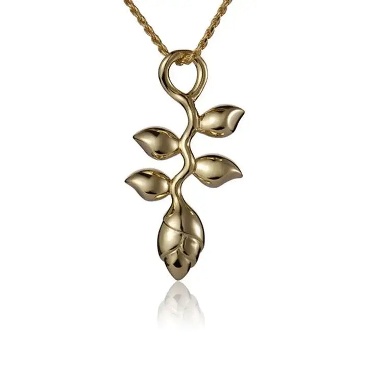 14K Yellow Gold Heliconia Pendant - Larson Jewelers
