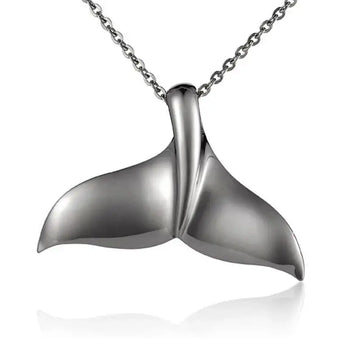 Sterling Silver Whale Tail Pendant - Larson Jewelers