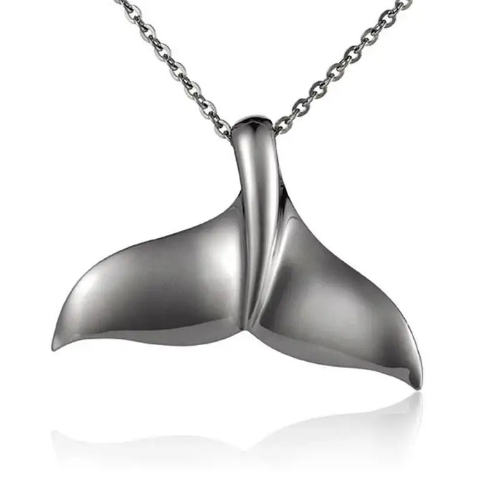 Sterling Silver Whale Tail Pendant - Larson Jewelers