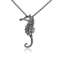 Pendentif hippocampe en argent sterling