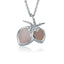 Sterling Silver Coconut Necklace with White Mother of Pearl Inlay