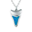 Opal Inlaid Sterling Silver Shark Tooth Pendant