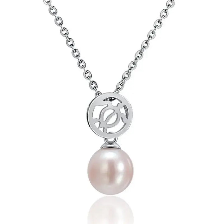 Honu in Circle White Pearl Pendant - Larson Jewelers