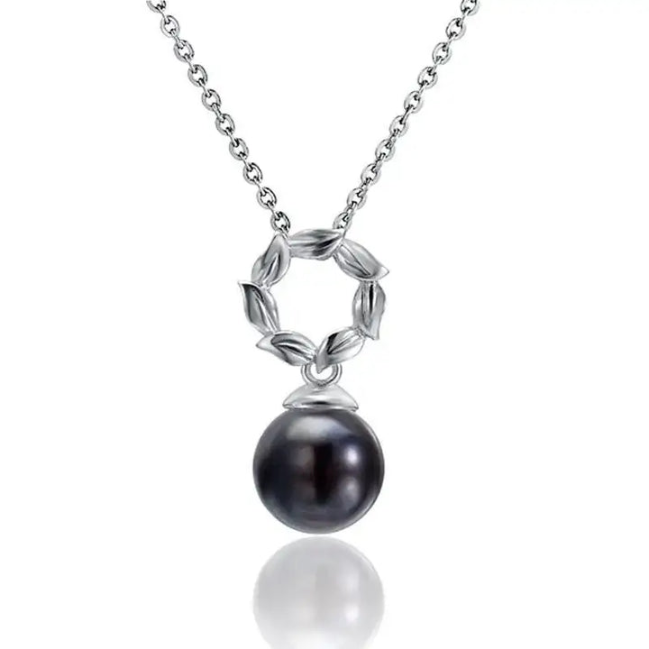BlackPearl Circular Leaf Pendant - Larson Jewelers