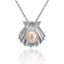 Sunrise Shell with White Pearl Pendant