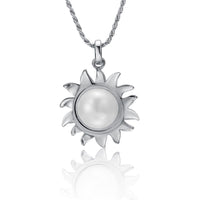 Sun Pendantwith White Pearl