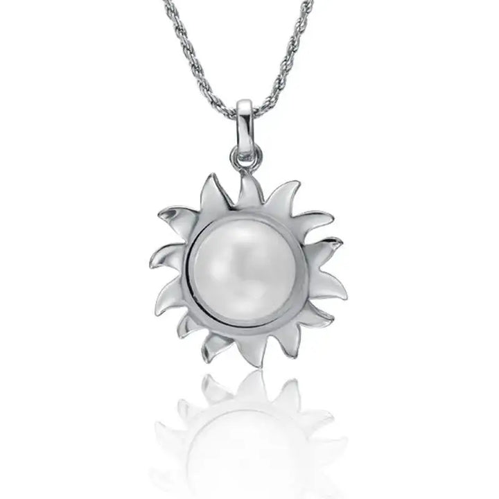 Sun Pendantwith White Pearl - Larson Jewelers